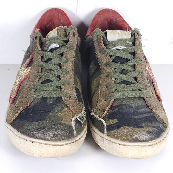 Freebird By Steven Women's Fb927 US10 Camo Red Distressed Casual Sneakers - Picture 3 of 16